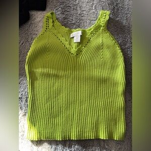 House of Harlow 1960 Neon Green Knit Camisole